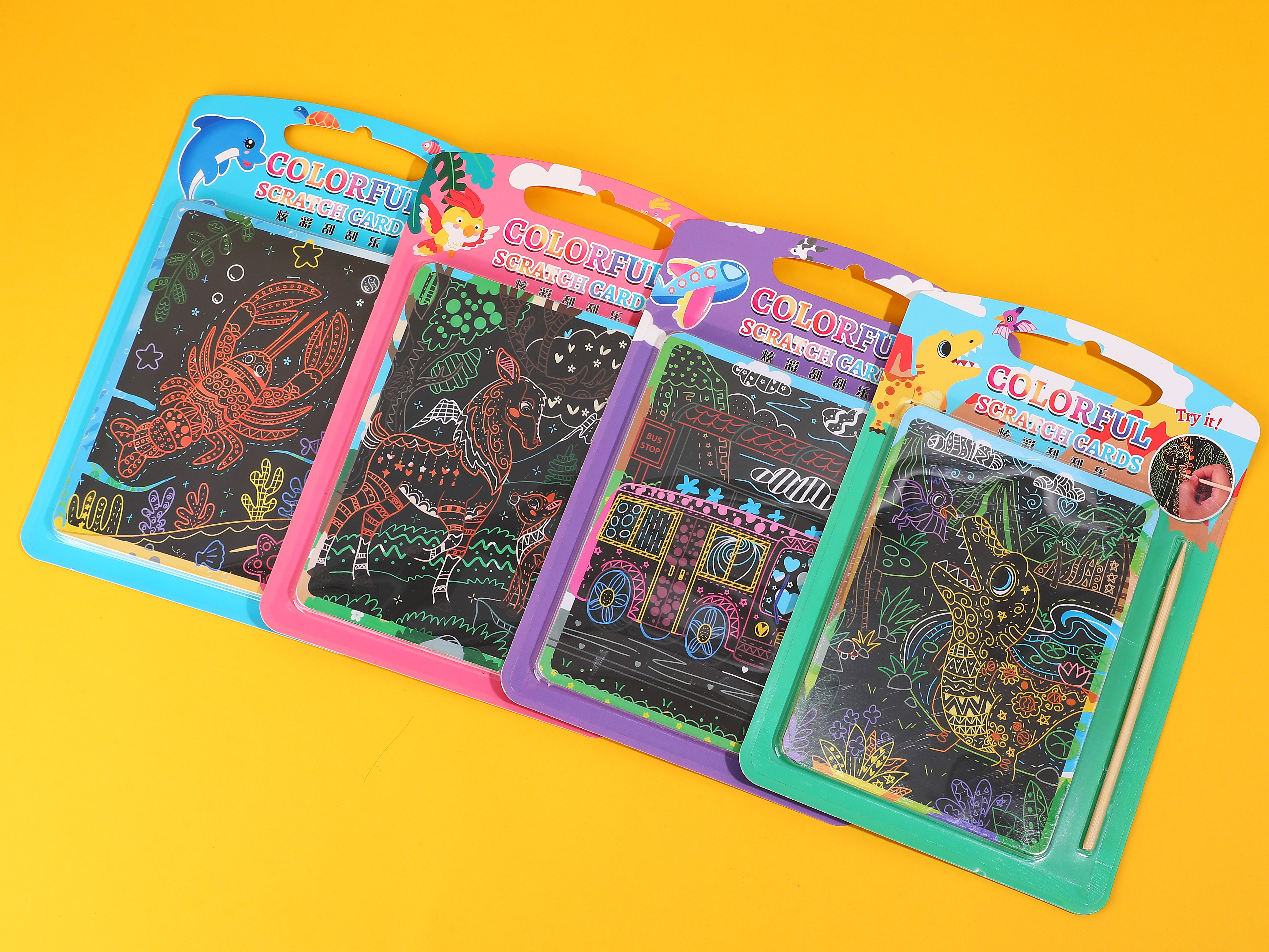 儿童卡通刮刮卡，幼儿园美术创意，DIY涂鸦用品详情图2