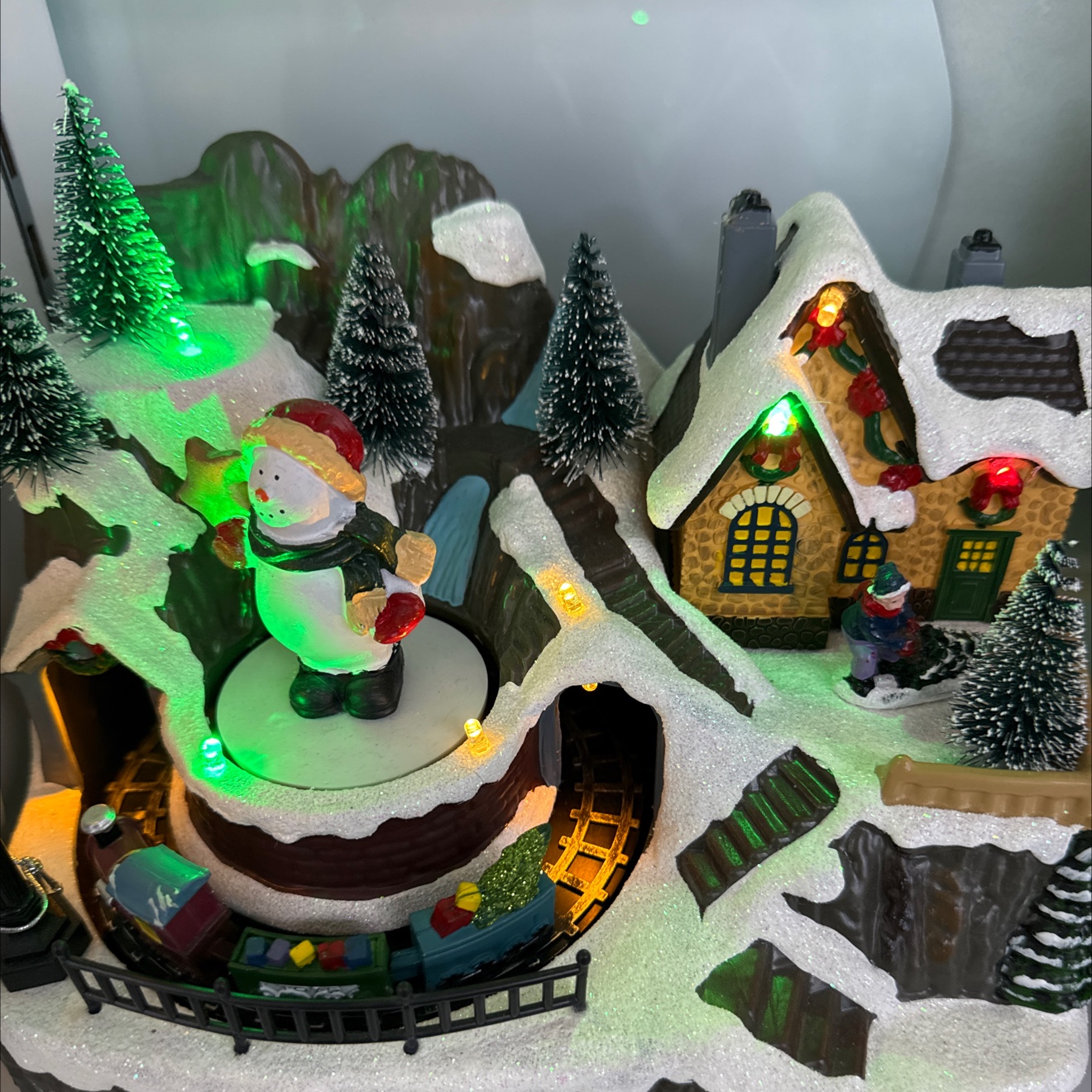 跨境圣诞节光纤圣诞树流沙小摆件 圣诞袜装饰品 微缩摆件 精致工艺品 圣诞节礼物装饰圣诞袜装饰品详情图5