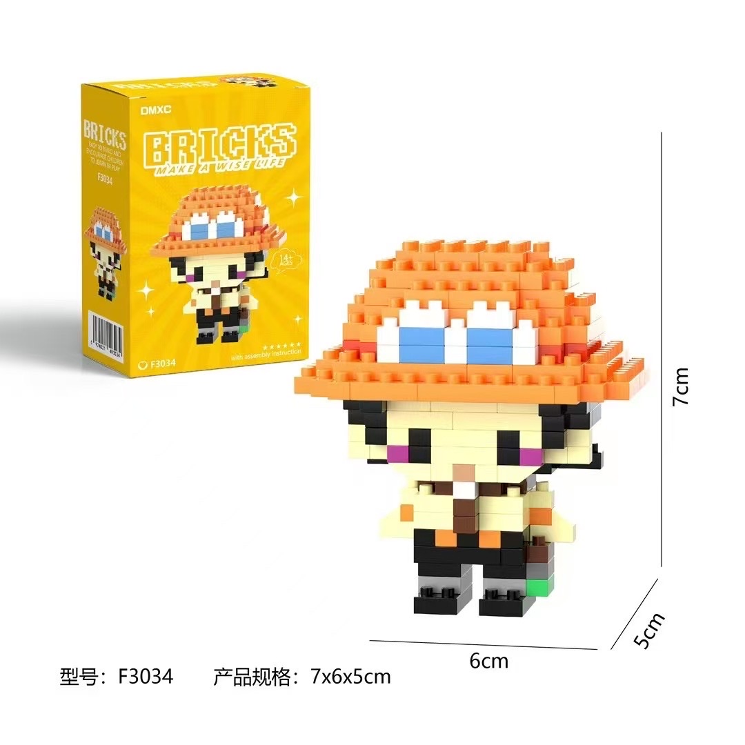 Wholesale compatible LEGO One Piece Diamond micro-particle assembly building blocks, adult and children's stress-relieving toys and gifts Application Scenario