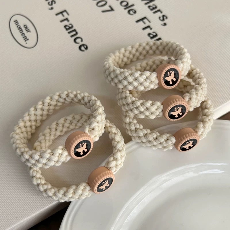 2025 New high ponytail, butterfly, thick hair tie, rubber band, hair band, women's hair tie, headwear, hair accessories, leather case detail image 7