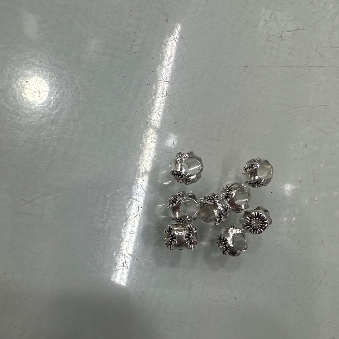 合金大孔珠古银电镀复古风格手链手镯手串串珠饰品配件细节图