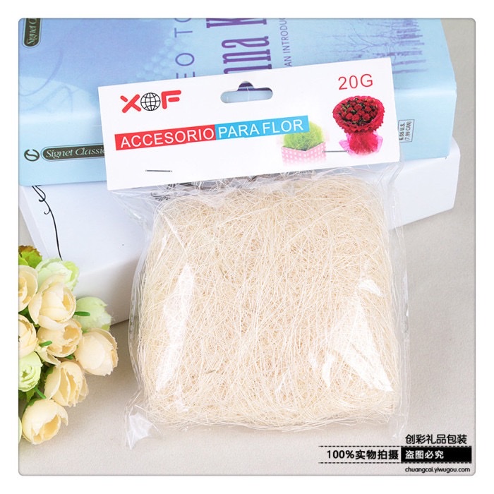 现货大量拉菲草 纸丝10g20g50g礼物盒喜糖盒填充物碎纸丝厂家批发详情图7