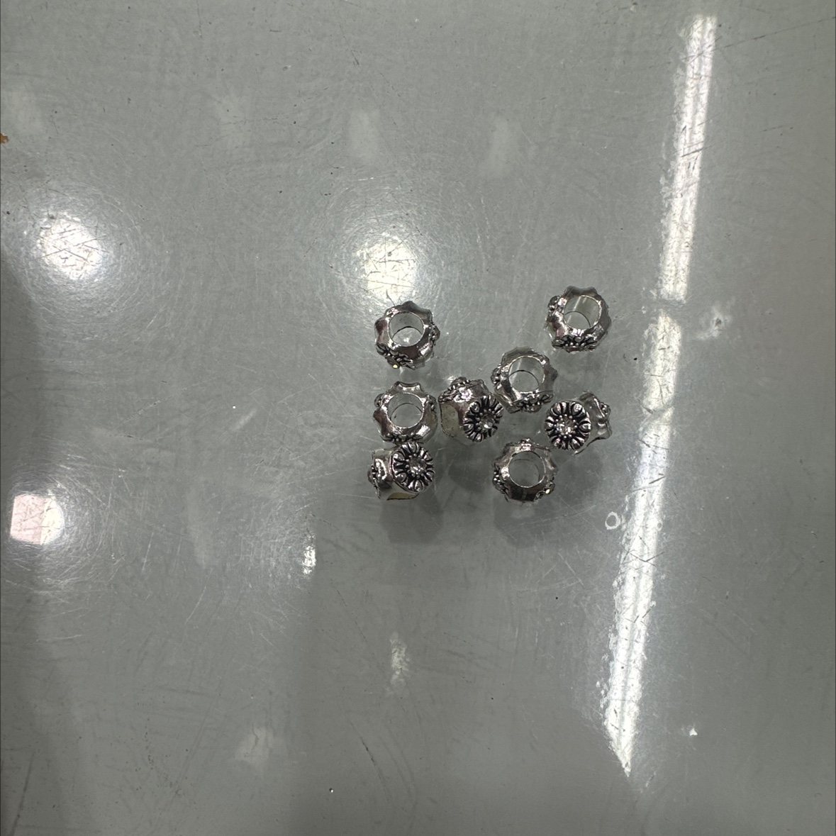 合金大孔珠古银电镀复古风格手链手镯手串串珠饰品配件