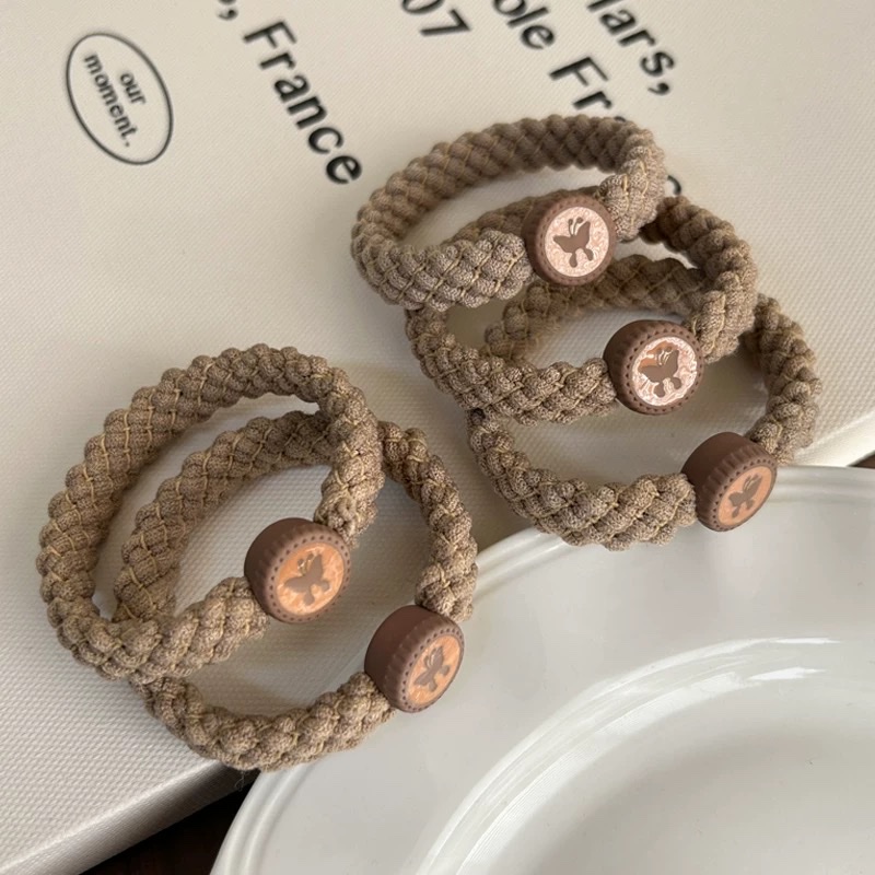 2025 New high ponytail, butterfly, thick hair tie, rubber band, hair band, women's hair tie, headwear, hair accessories, leather case detail image 6
