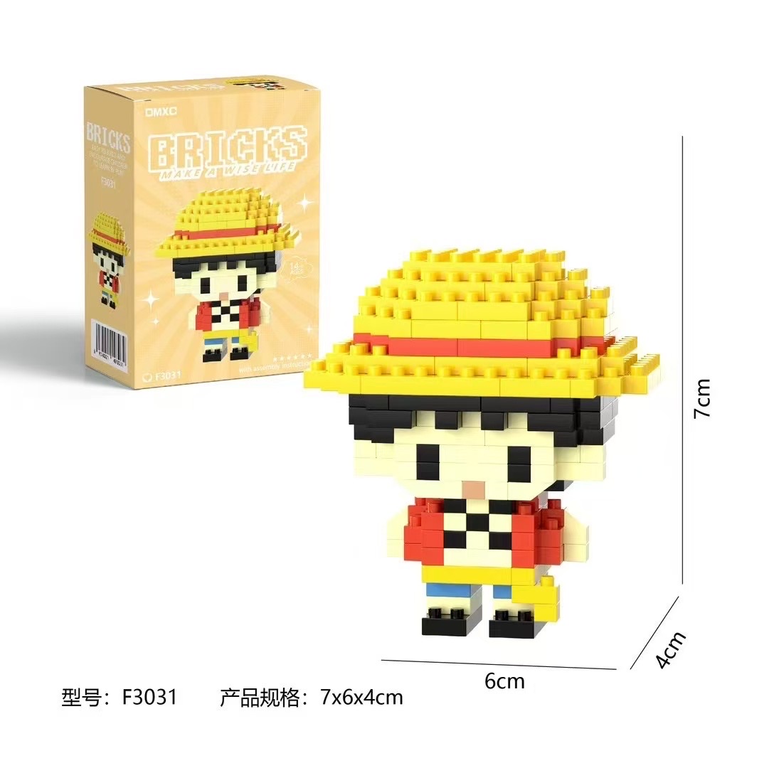 Wholesale compatible LEGO One Piece Diamond micro-particle assembly building blocks, adult and children's stress-relieving toys and gifts Application Scenario