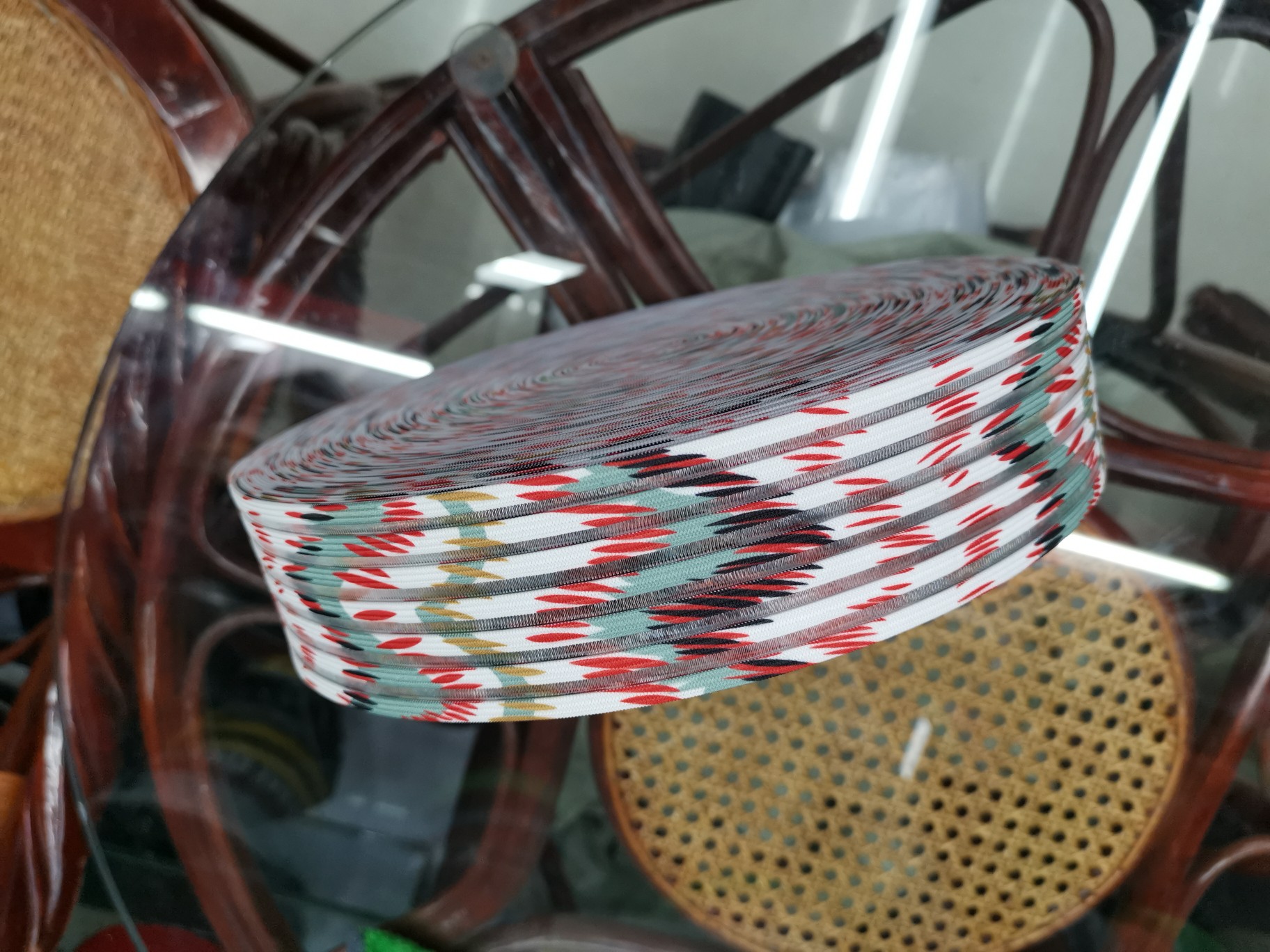 Factory direct sales of printed fish ribbon elastic bands 1 details Picture