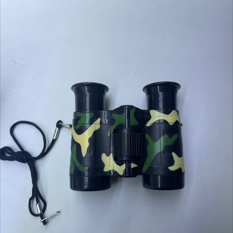 塑料，迷彩儿童望远镜，O P P包装，亚克力镜片，镜片清晰，带挂绳，适合三岁以上儿童