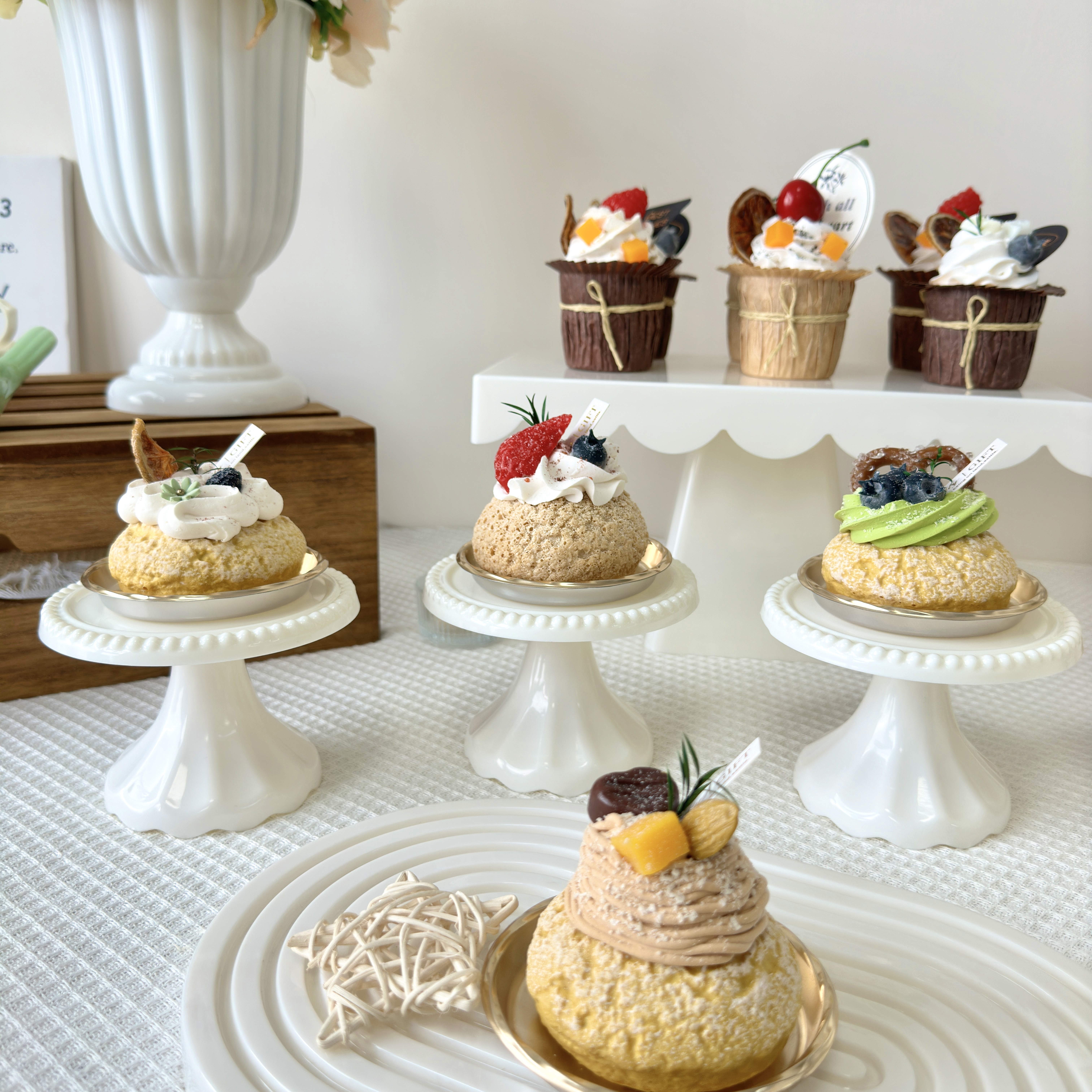 蛋糕托盘高脚面包展示托台带盖玻璃罩水果托盘下午茶点心蛋糕架子