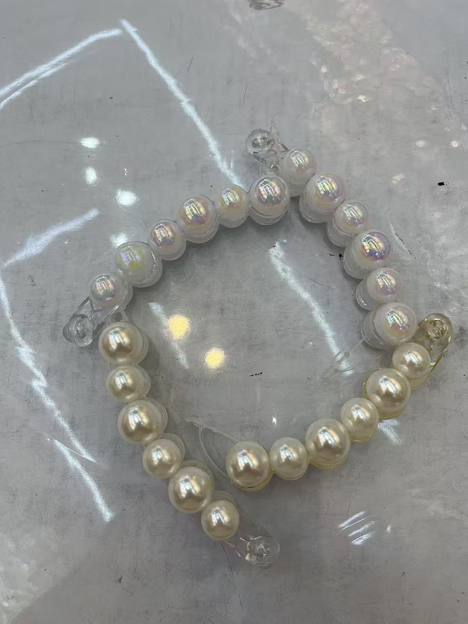 DIY奶油胶贝壳饰品 手工制作闪亮珠子项链 手链耳环配件 创意珠宝设计材料包