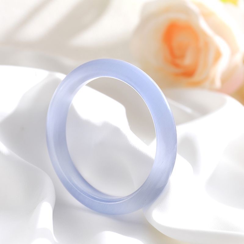 Factory direct supply of high-end cat's eye stone bracelet, white moonlight, ice blue, Champagne color bracelet, glass bracelet, jewelry bracelet detail image 9