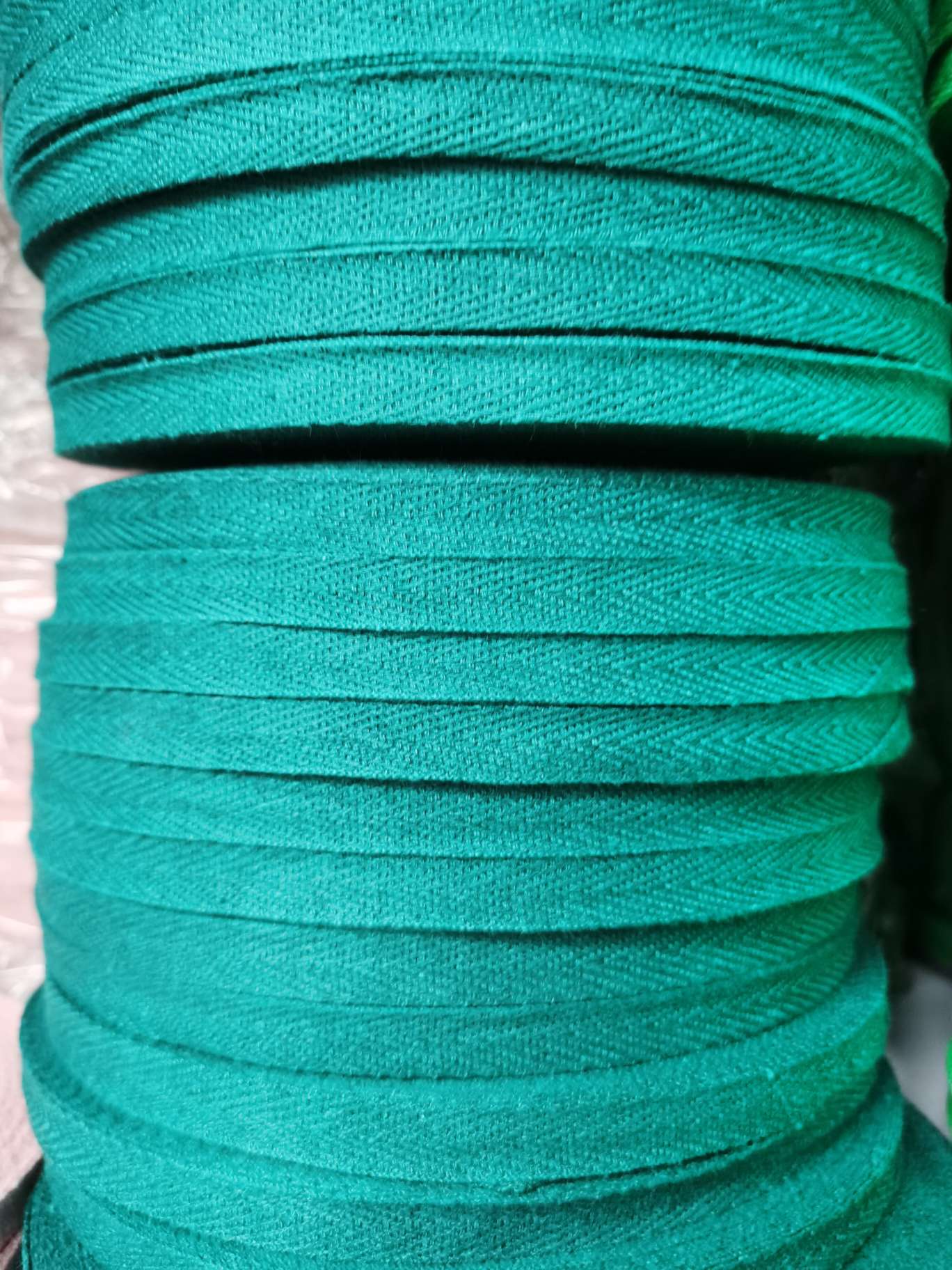 彩色棉带全棉1.0cm34号墨绿色棉带包边带包边条人字带商标带1