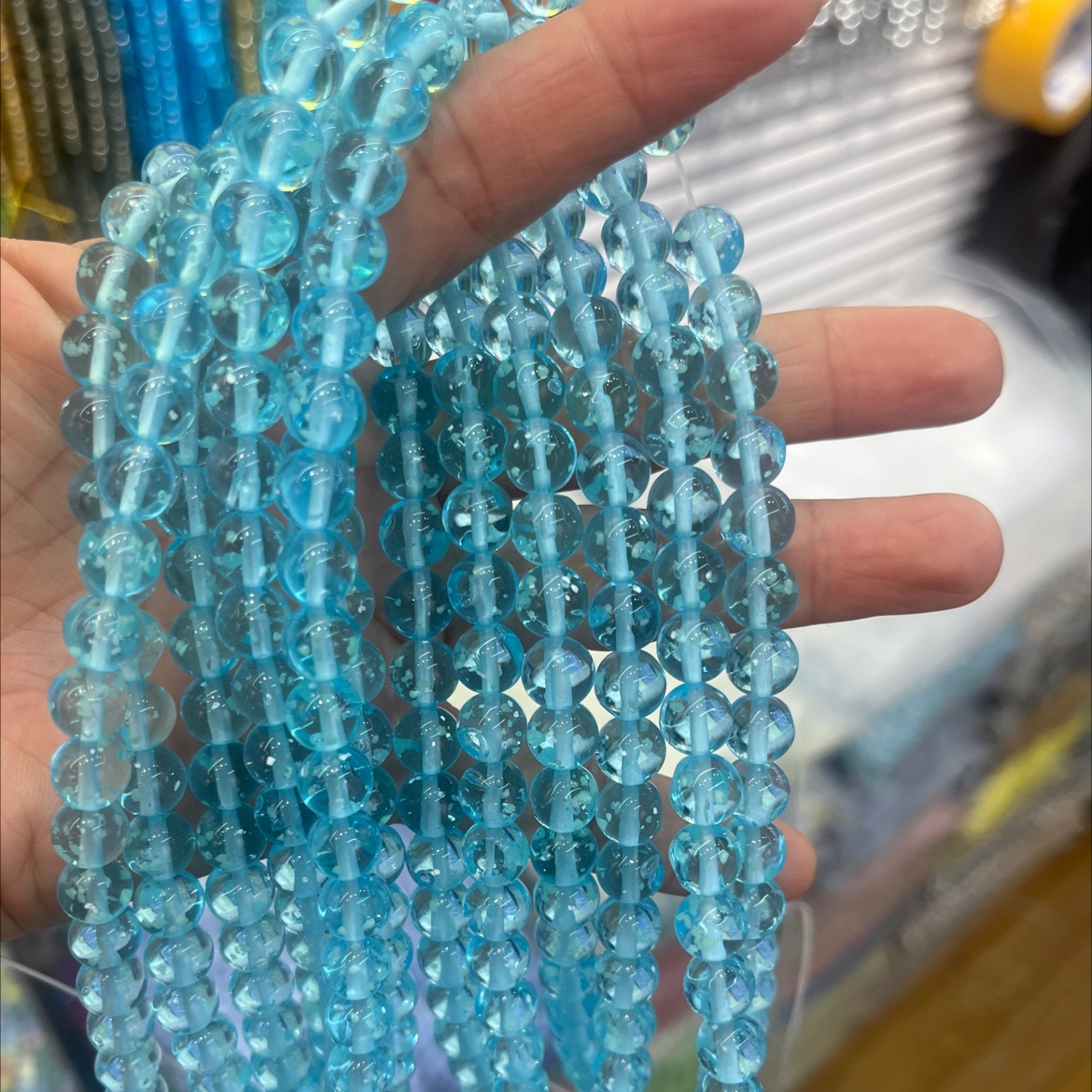 夜光琉璃串珠散珠DIY手工珠子 米珠手链项链配件 精美手工制作材料包串珠散珠散珠琉璃