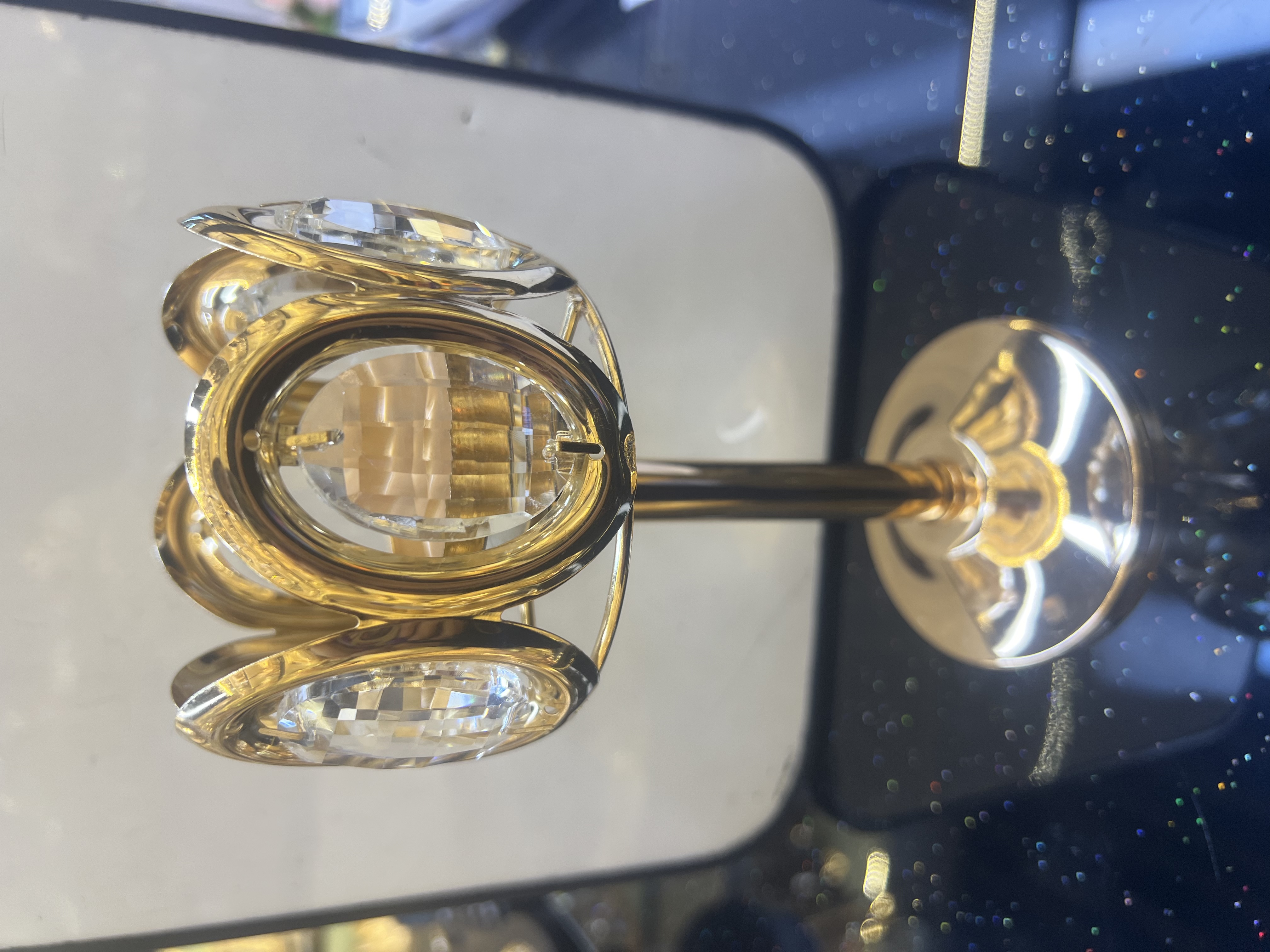 喜马拉雅盐手工玻璃制品 小玻璃瓶木头盖装饰 水晶球形状 玻璃工艺品艺术收藏