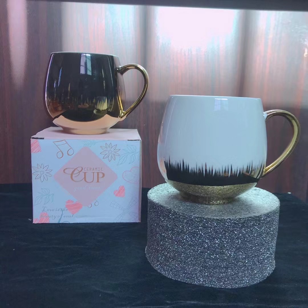 陶瓷杯子水杯 咖啡伴手礼 精致陶瓷咖啡杯碟套装 温馨家居饮品杯具