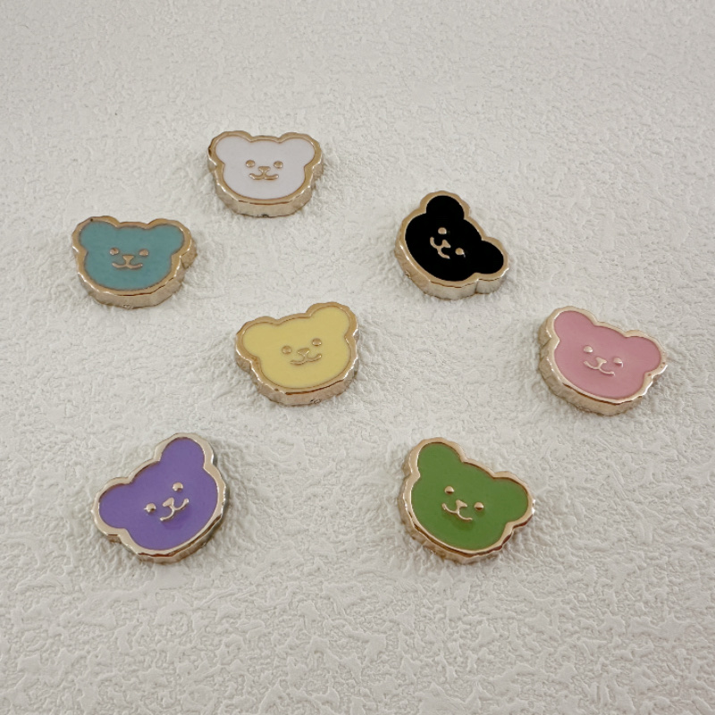 小熊头塑料饰品配件 手工DIY饰品材料包 高档耐用饰品制作配件产品图