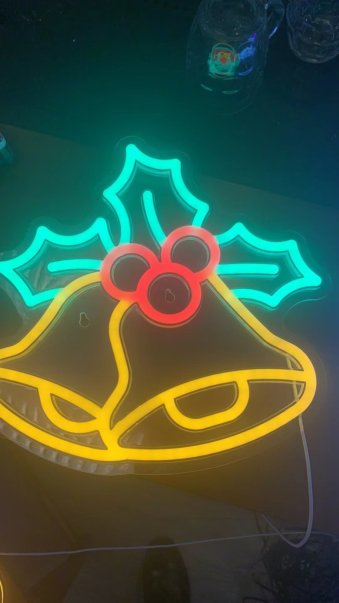 圣诞灯串声控彩灯 节日装饰灯饰 环保节能彩灯 美观大方圣诞灯饰 适用于家庭商场装饰。圣诞灯饰详情图5