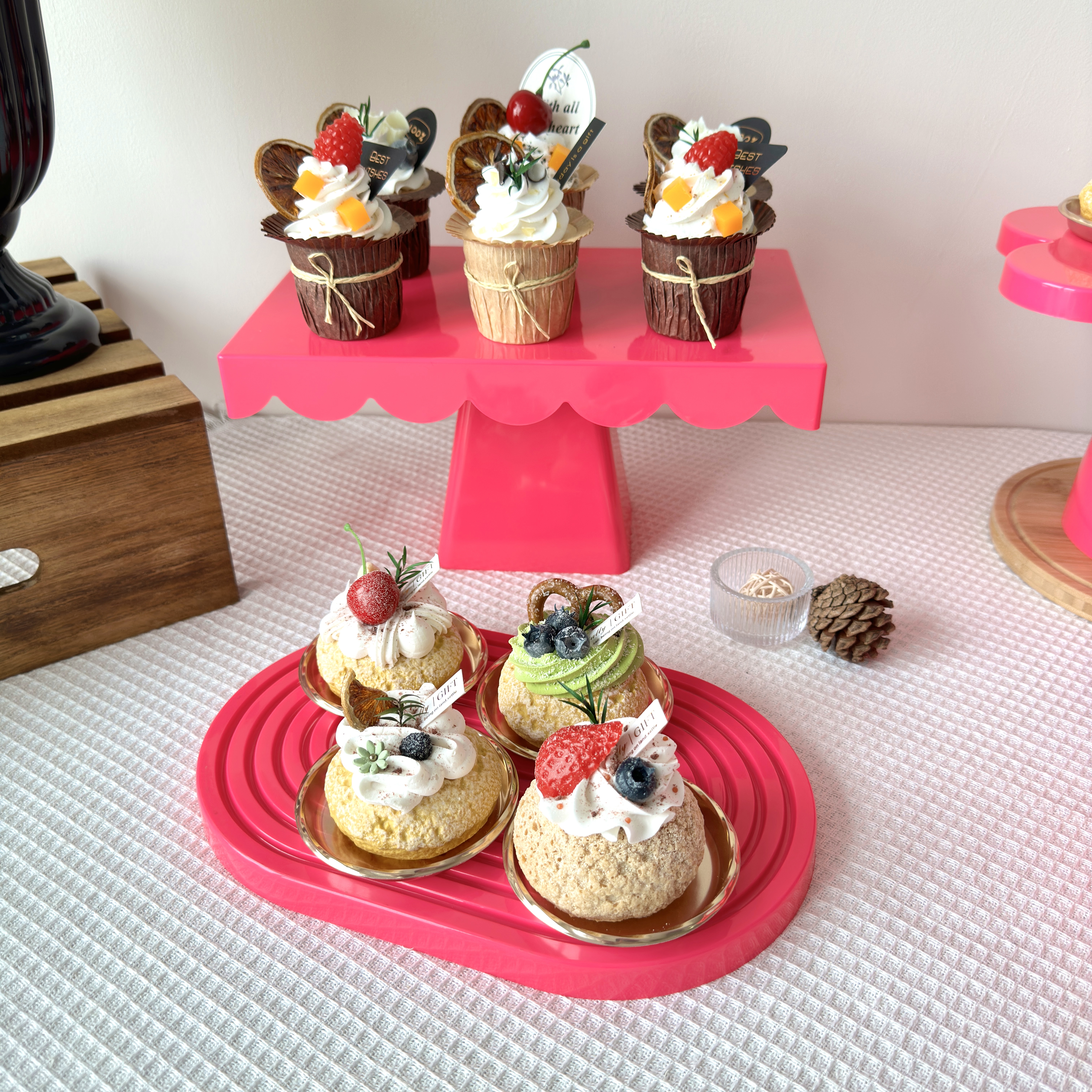 蛋糕托盘高脚面包展示托台水果托盘