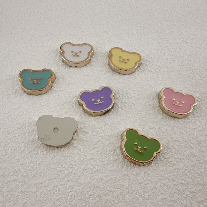 小熊头塑料饰品配件 手工DIY饰品材料包 高档耐用饰品制作配件