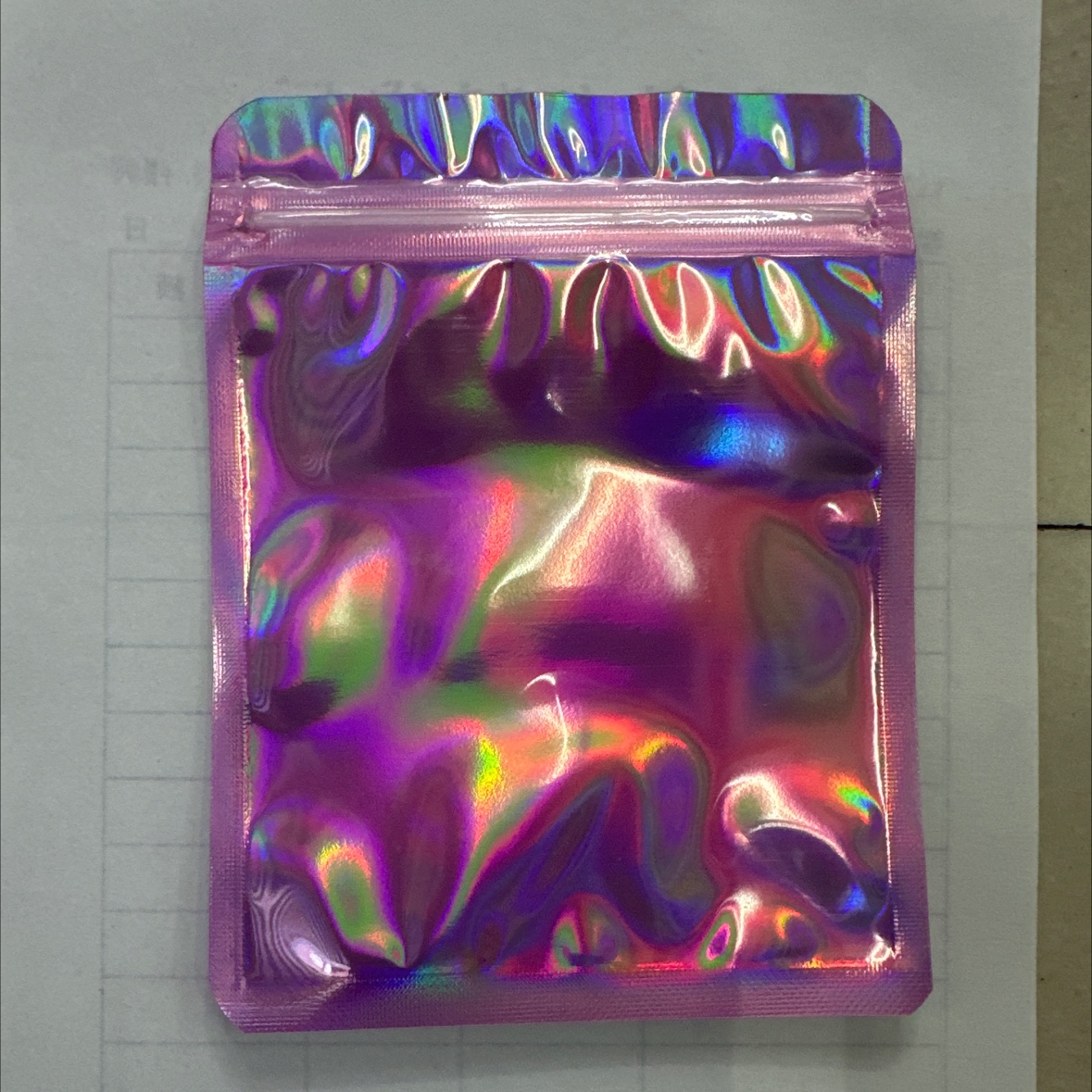 饰品包装袋三边封镭射骨袋时尚爆款加厚白底实物图