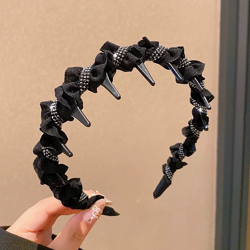 蝴蝶结发饰头饰女士优雅发夹抓夹 韩版甜美可爱发饰头饰小清新发夹抓夹高炉顶发箍防滑成人儿童发箍洗脸拍照气质清新发箍头饰详情图2