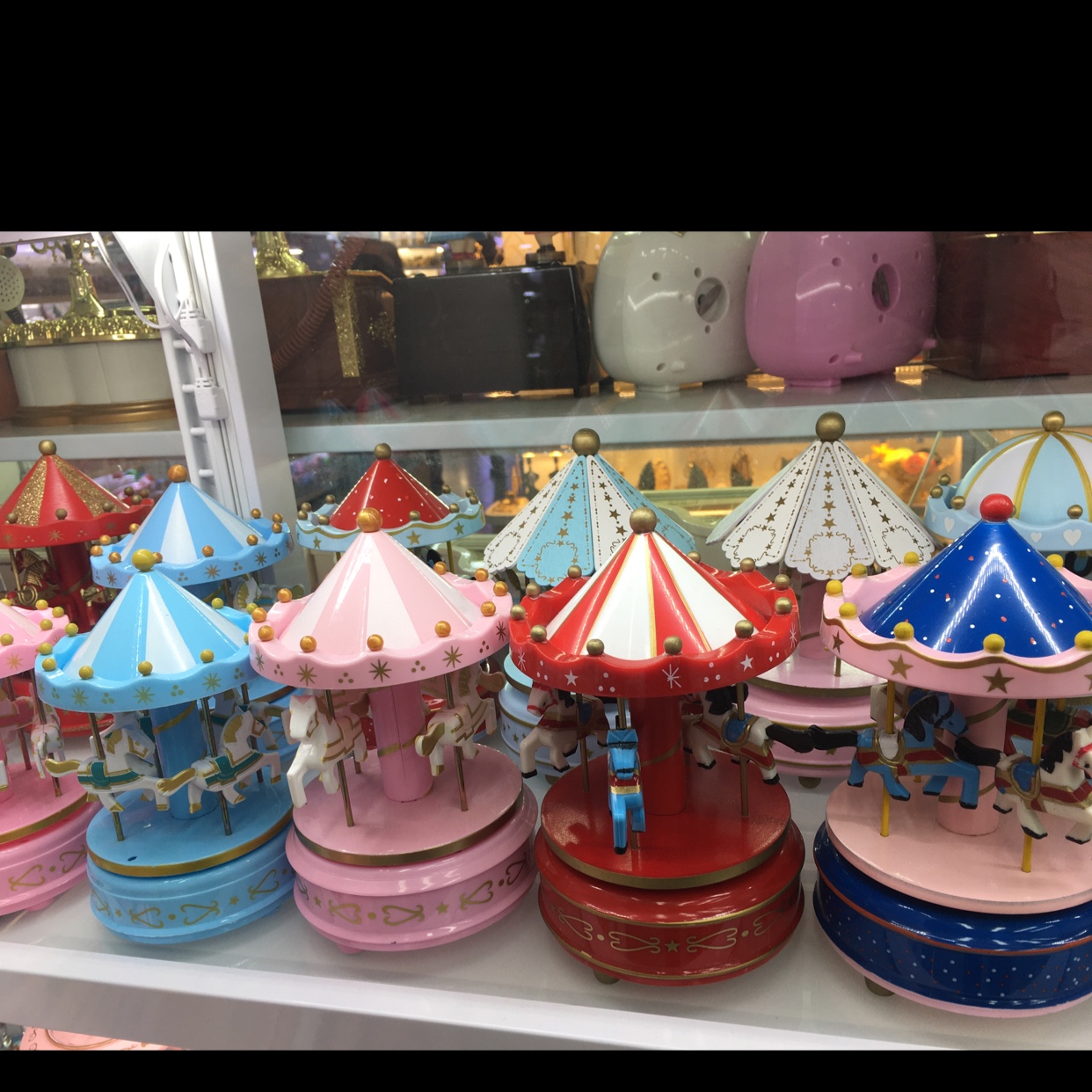 旋转木马 儿童玩具拼装八音盒 精致小摆件 音乐盒八音盒 创意DIY手工制作套装 孩子益智礼物音乐盒八音盒音乐盒音乐盒详情图1