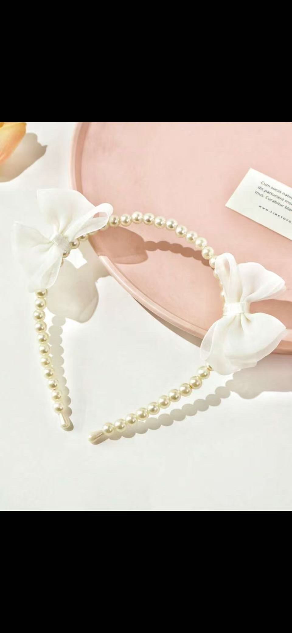 珍珠 韩版  蝴蝶结水晶发箍发箍发卡女士拼接韩版发卡