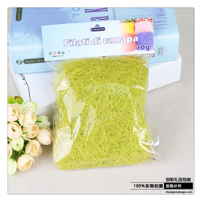现货大量拉菲草 纸丝10g20g50g礼物盒喜糖盒填充物碎纸丝厂家批发详情图8