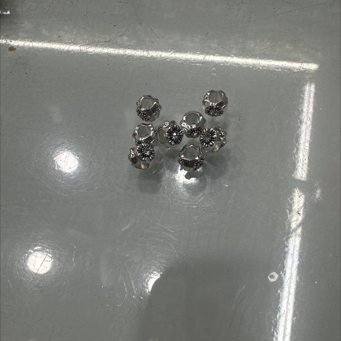 合金大孔珠古银电镀复古风格手链手镯手串串珠饰品配件产品图