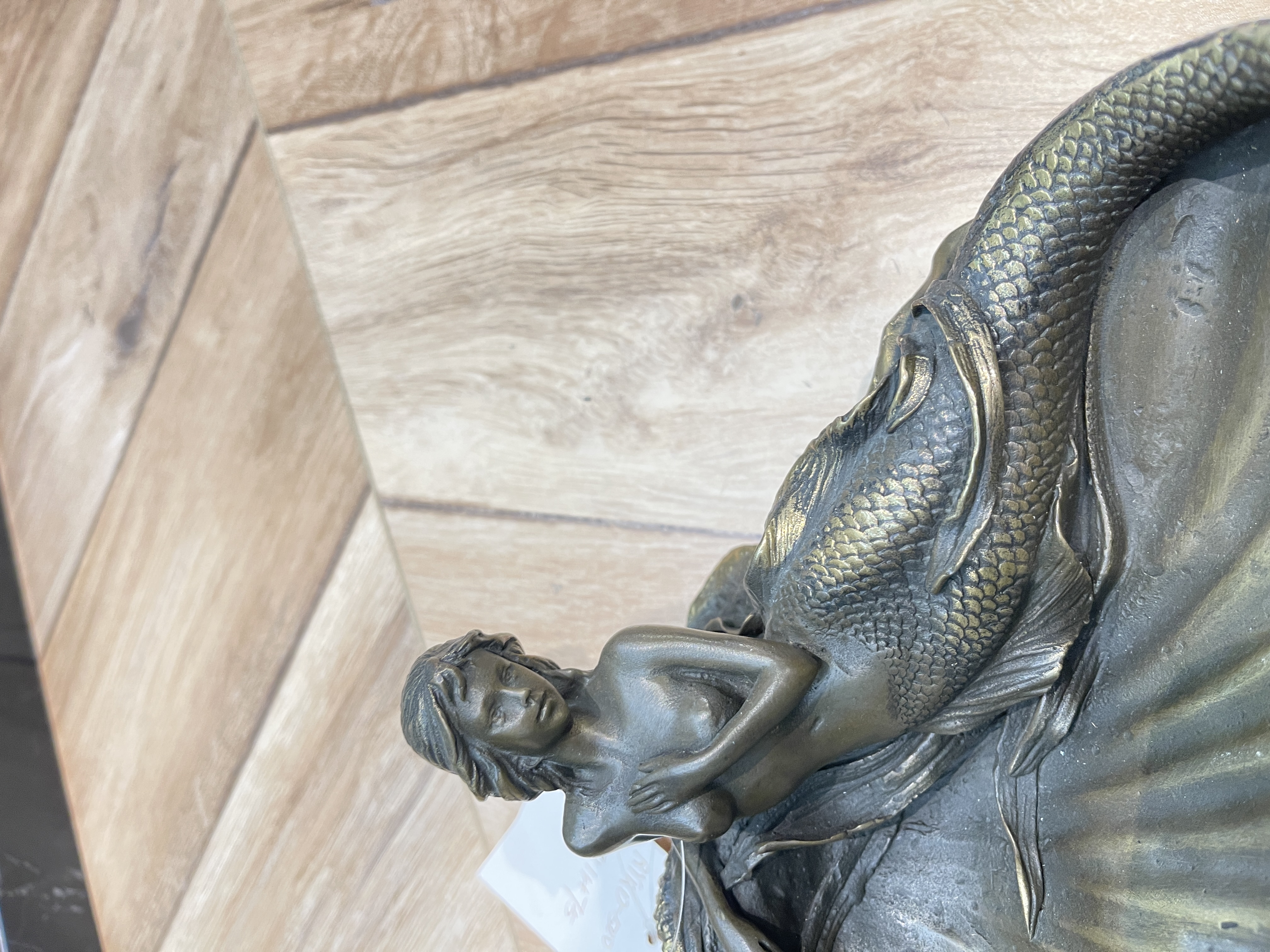 Hot-selling copper fruit platter, European mermaid fruit platter, retro collectible display piece, copper fruit platter, copper ware detail image 6