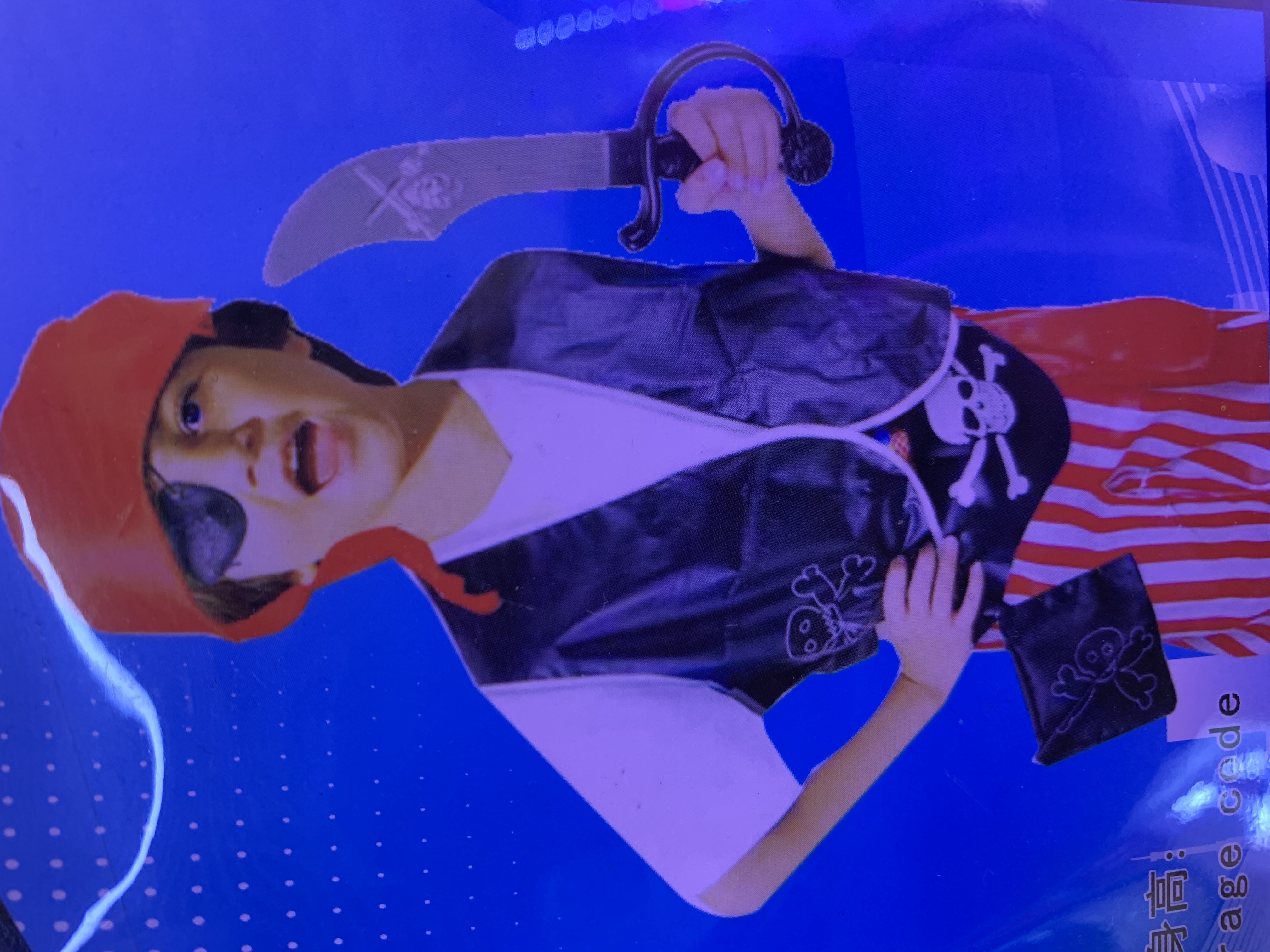 万圣节儿童服装加勒比海盗服cos表演服演出服披风海盗刀演出道具