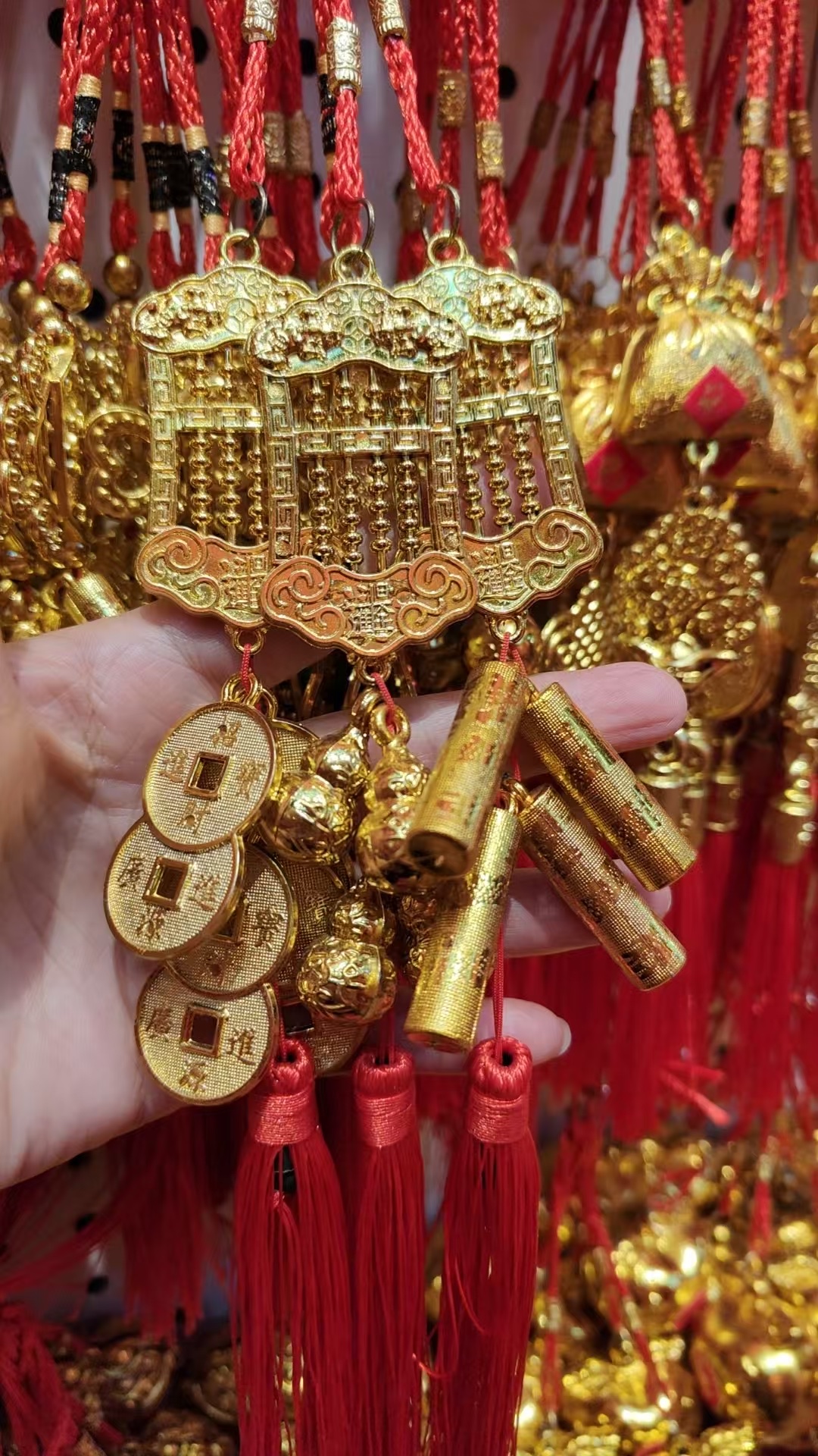 国潮鑫祥喜庆工艺皮算几款盆栽车载过年节庆喜庆挂件玄关