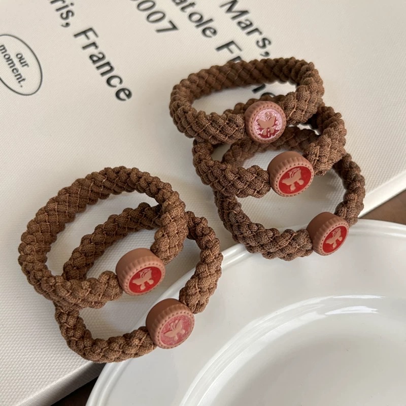 2025 New high ponytail, butterfly, thick hair tie, rubber band, hair band, women's hair tie, headwear, hair accessories, leather case detail image 5