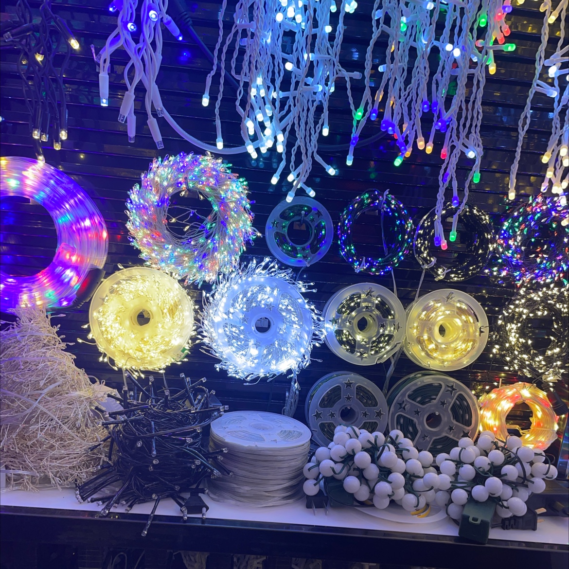 彩色铜丝LED鞭炮灯