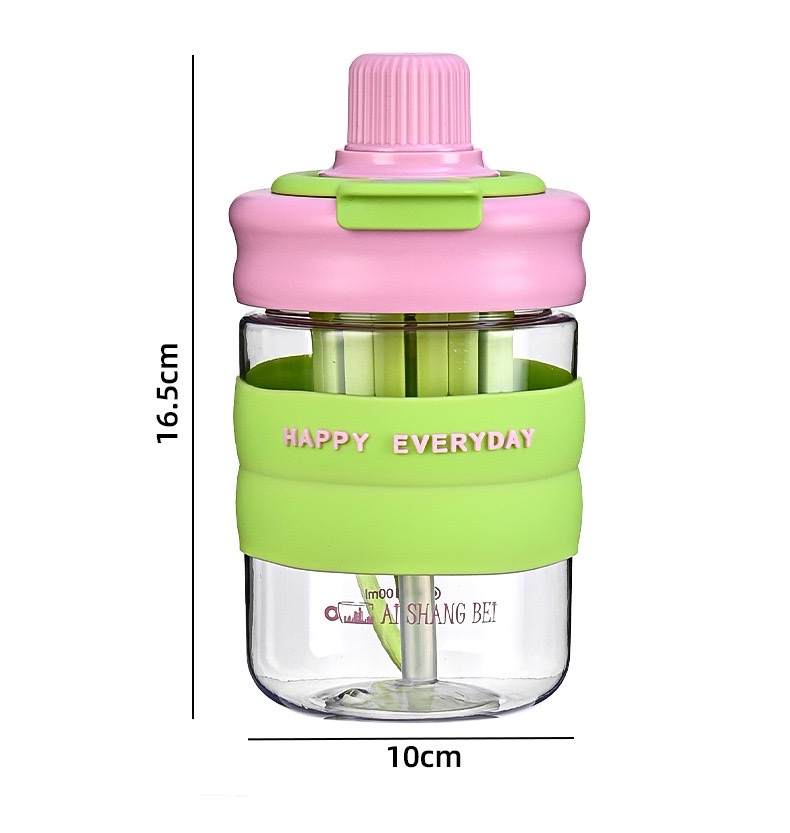 高颜值可爱双饮带泡茶仓健身运动nn简约学生便携运动健身塑料杯子详情图16