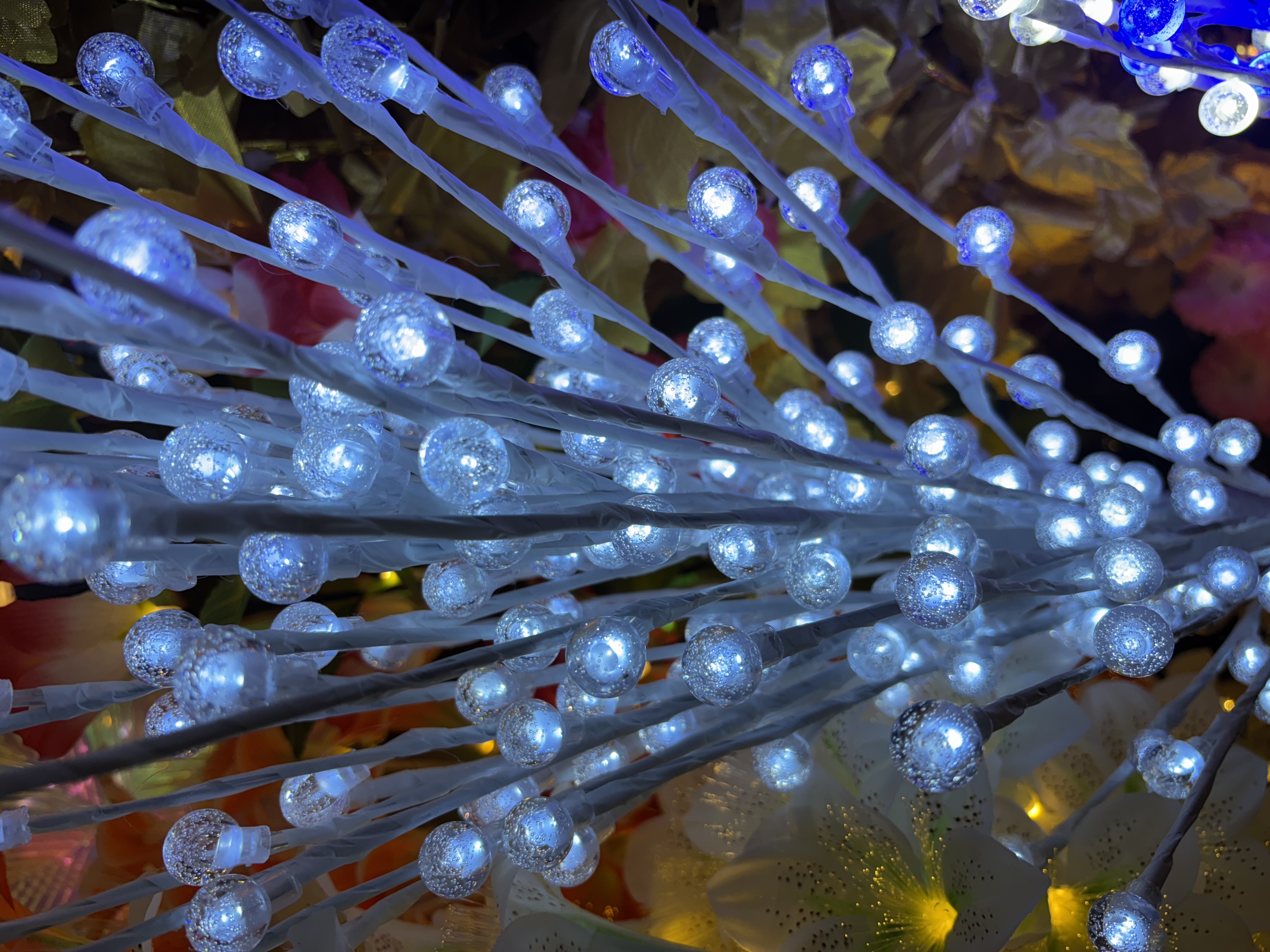 阿文钟原创帆布画竹圈扇框莲花灯设计 红绳子珠子装饰艺术品家居墙饰创意礼品莲花灯