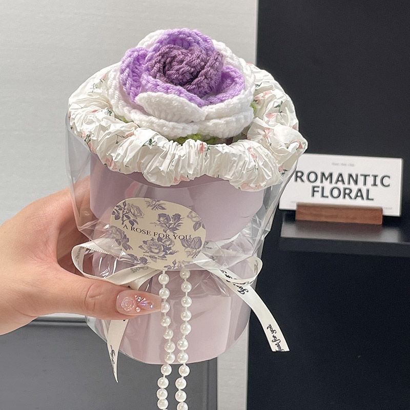 三八节特惠 毛线向日葵花套装 配铁丝花杆 手工DIY香皂花材料包 创意手工礼物母亲节教师节情人节礼品礼物三八节母亲节白底实物图