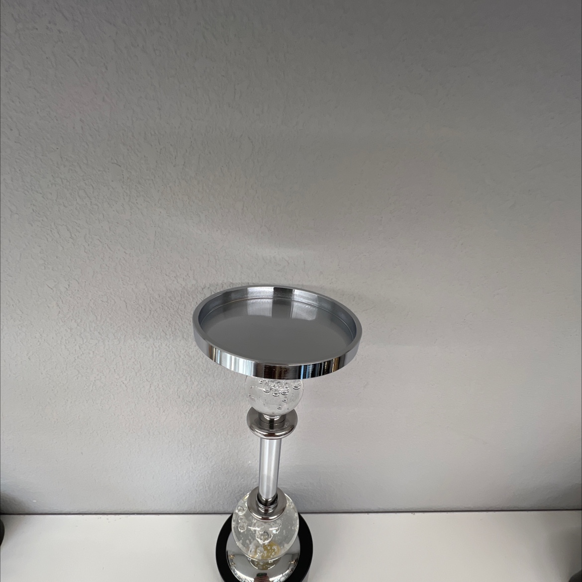 北欧轻奢简约水晶底座烛台样板间客厅玄关水晶摆件家用烛光晚餐浪漫蜡烛台 家居摆件细节图