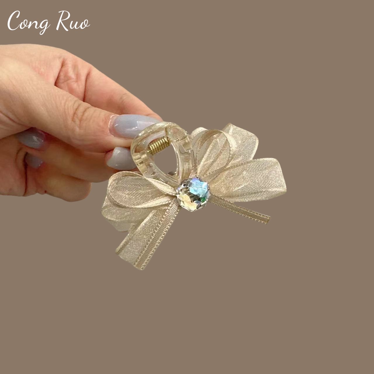 Korean-style women's hair tie, hair band, hair rope and hair accessory are simple and fashionable hair care accessories. They have long-lasting elasticity and do not damage hair quality detail image 6