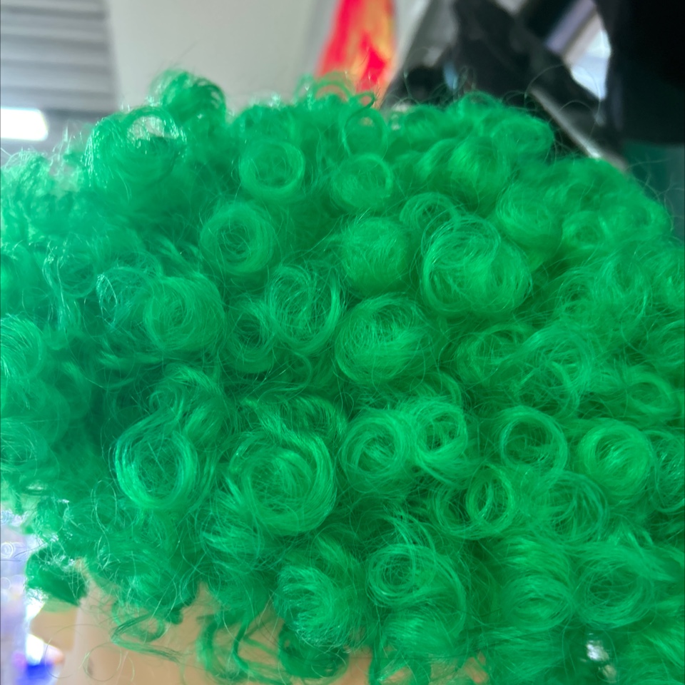 Wigs, holiday supplies, and decorations are quite funny