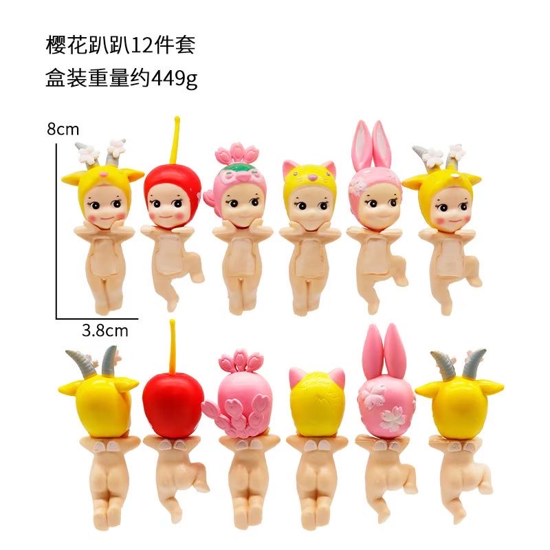 Night Sakura party angel doll hand do blind box drag face angel mobile phone computer decorative accessories doll display blind box toys wholesale new Specification drawing