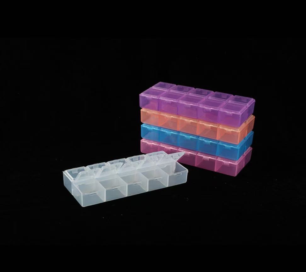 Bead storage, small medicine box, nail art box Specification image