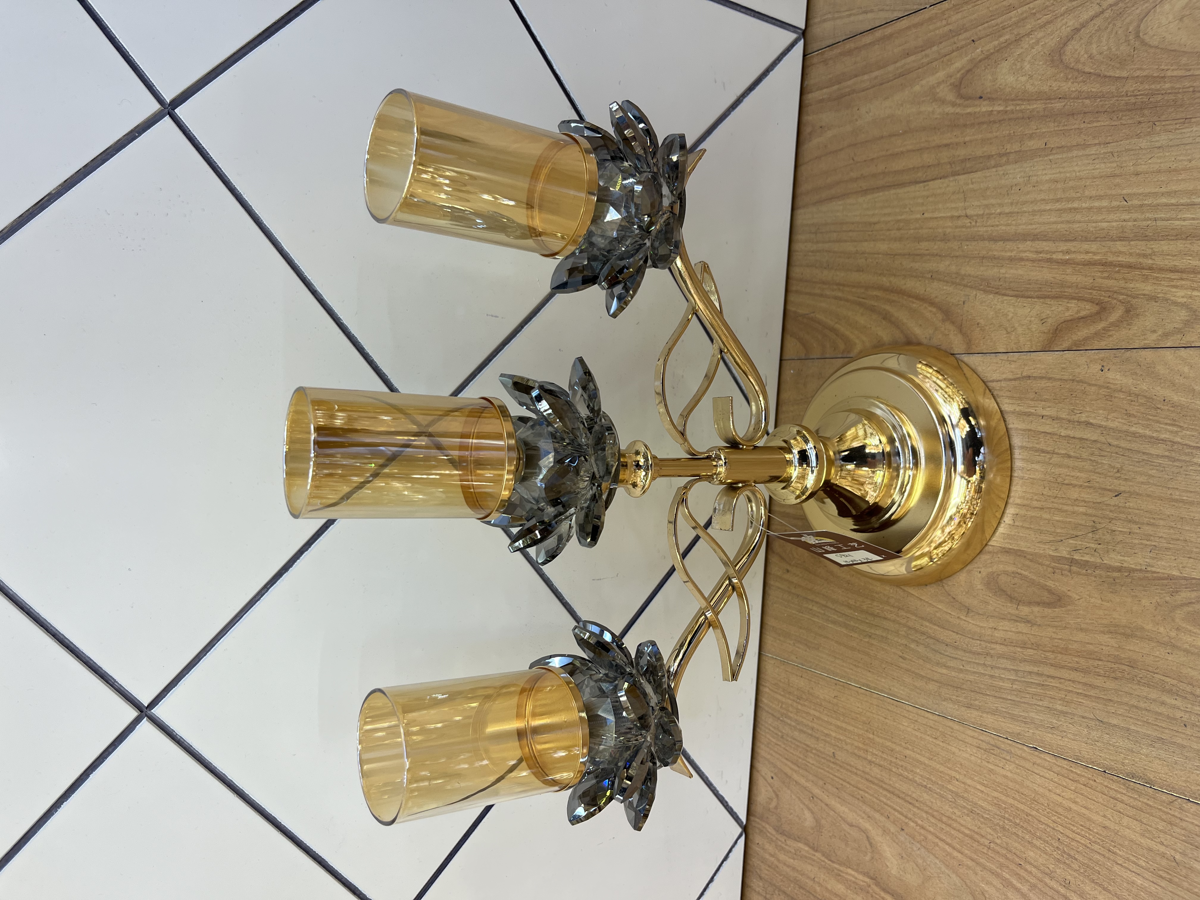 S921金属烛台 合金烛台 水晶烛台 玻璃烛台家居装饰品装饰工艺品详情图2