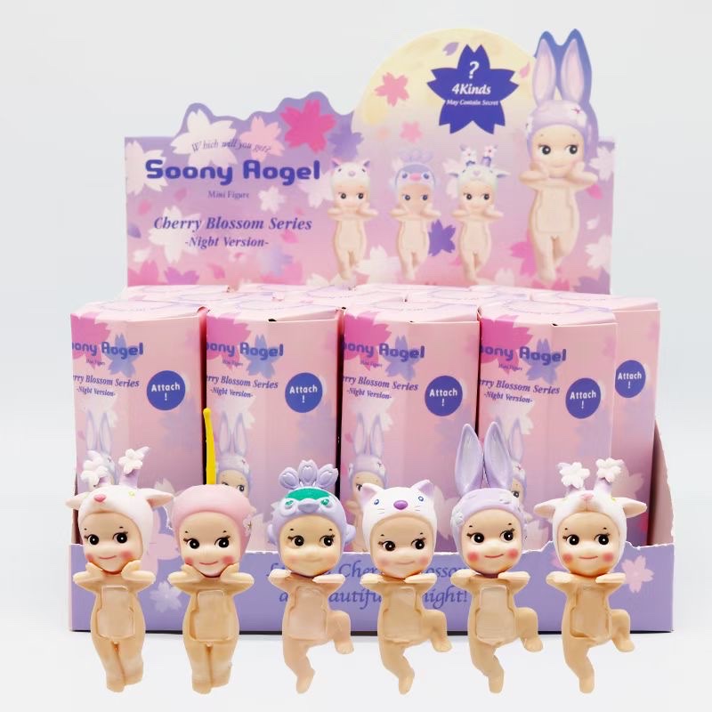 Night Sakura party angel doll hand do blind box drag face angel mobile phone computer decorative accessories doll display blind box toys wholesale new Specification drawing