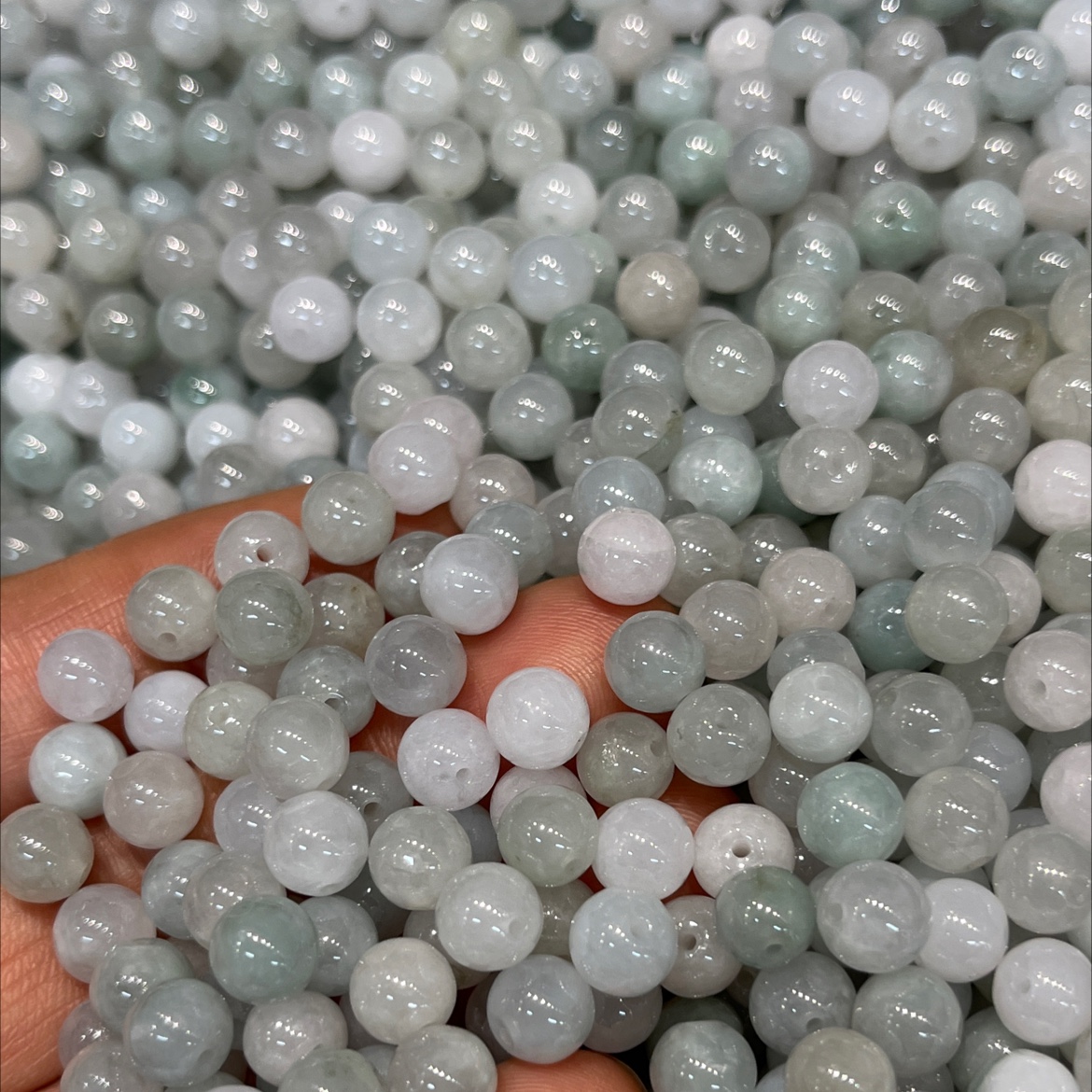 天然翡翠圆珠玉石珠宝