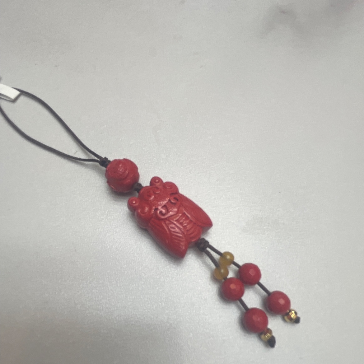 合成朱砂钥匙链，手机链，包挂文玩创意小吊坠挂件手机挂件钥匙挂件详情图1