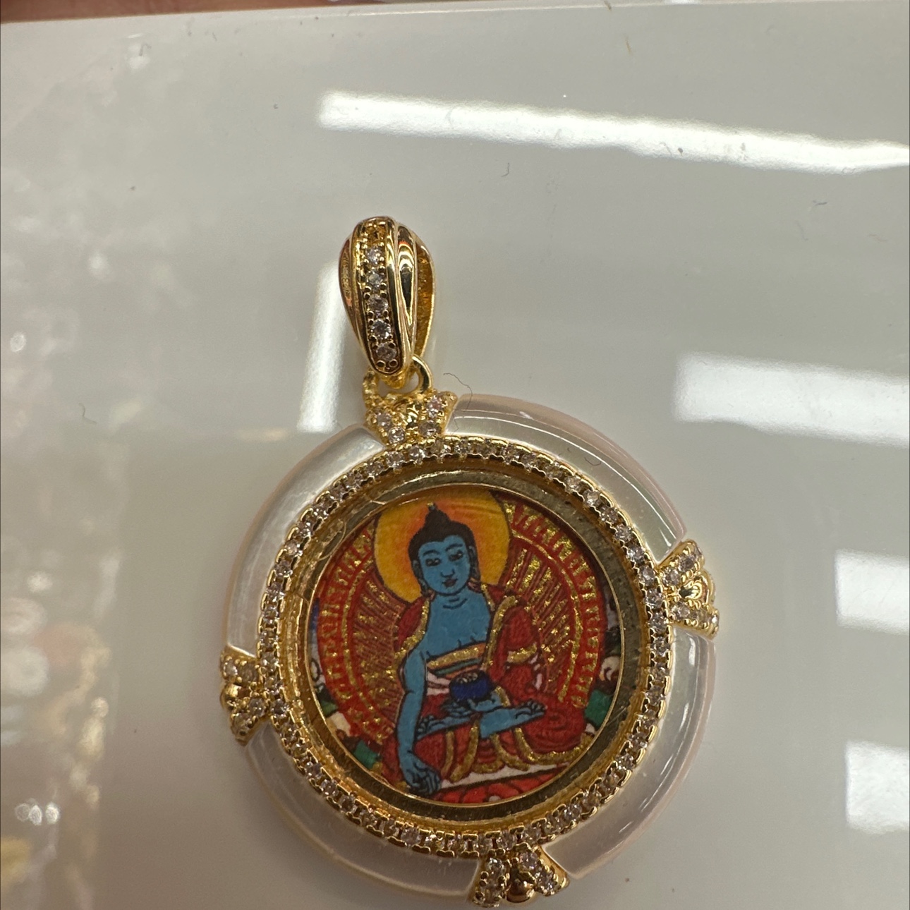 贝壳吊坠药师佛铜铃铛