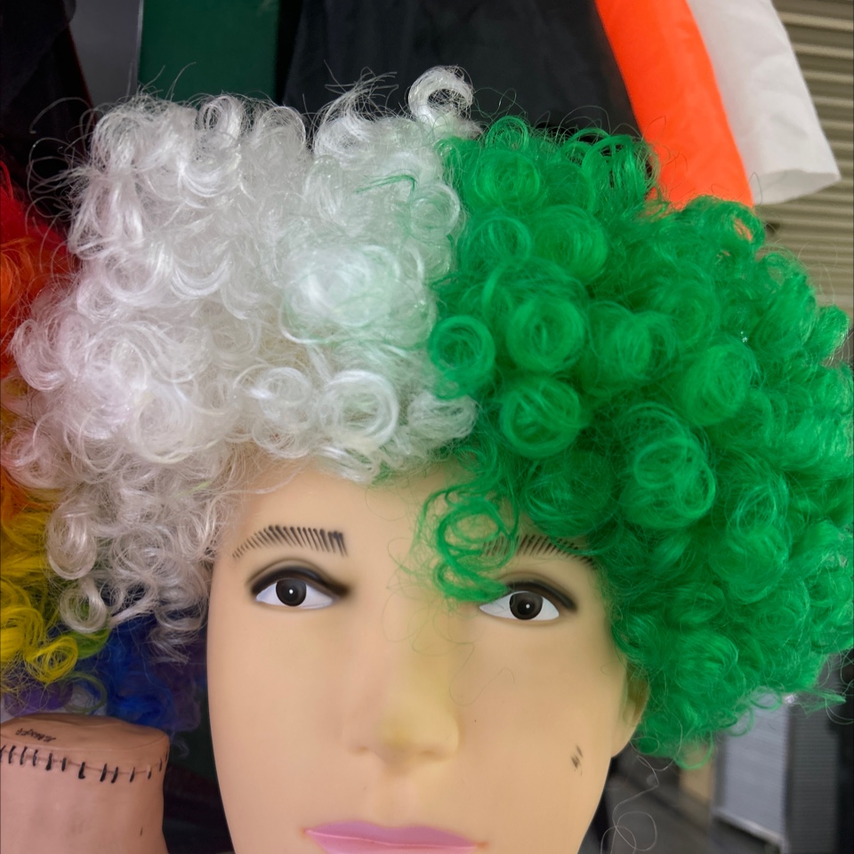 Wigs, holiday supplies, and decorations are quite funny