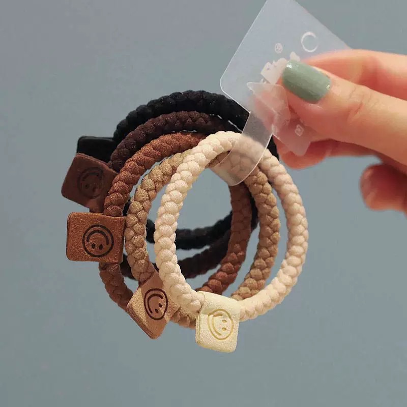 The new 2025 teddy bear plush bun head, small intestine hair band, rubber band, women's hair tie, high-elasticity and durable hair tie and hair accessory Specification image