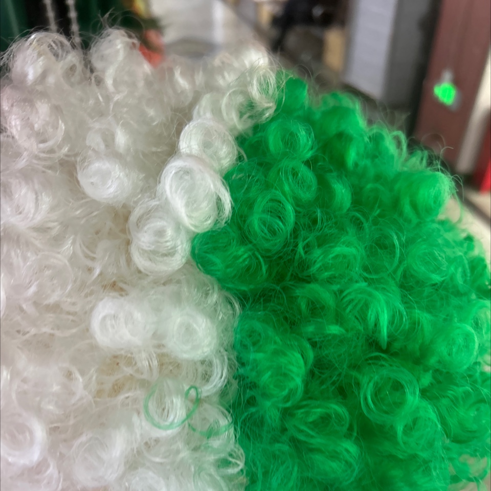 Wigs, holiday supplies, and decorations are quite funny