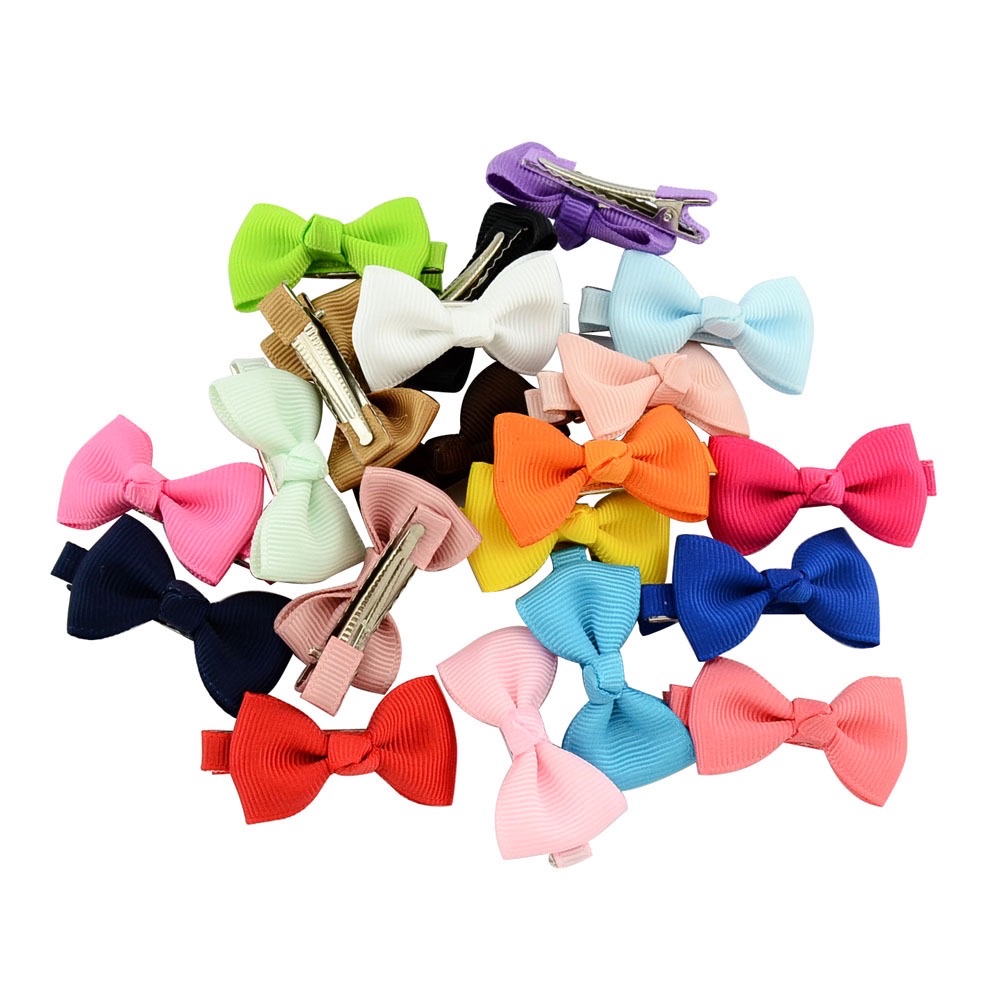 20-color solid color children's hair accessories from Amazon, Europe and America, will charm you. Baby bow side hair clips, children's summer cute hair accessories, girls' summer cute Item Picture